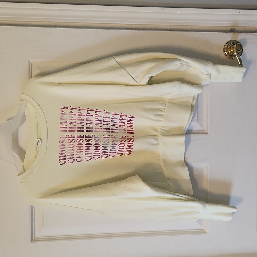 Old Navy Yellow crop sweatshirt NWOT